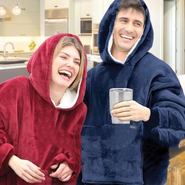 Cozy Fleece Lined Sweatshirt Blanket