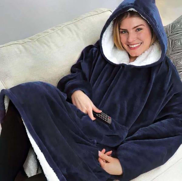 Cozy Fleece Lined Sweatshirt Blanket