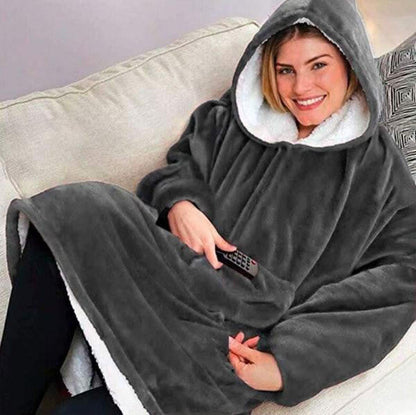 Cozy Fleece Lined Sweatshirt Blanket