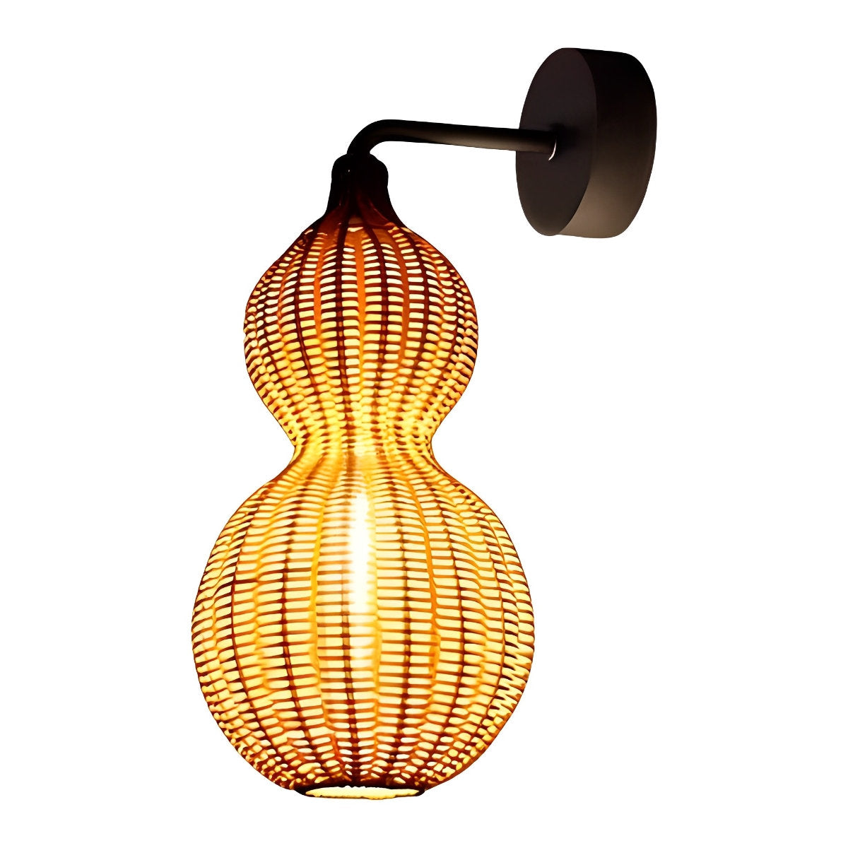 Natural Wicker Outdoor Hanging Porch Light Fixtures
