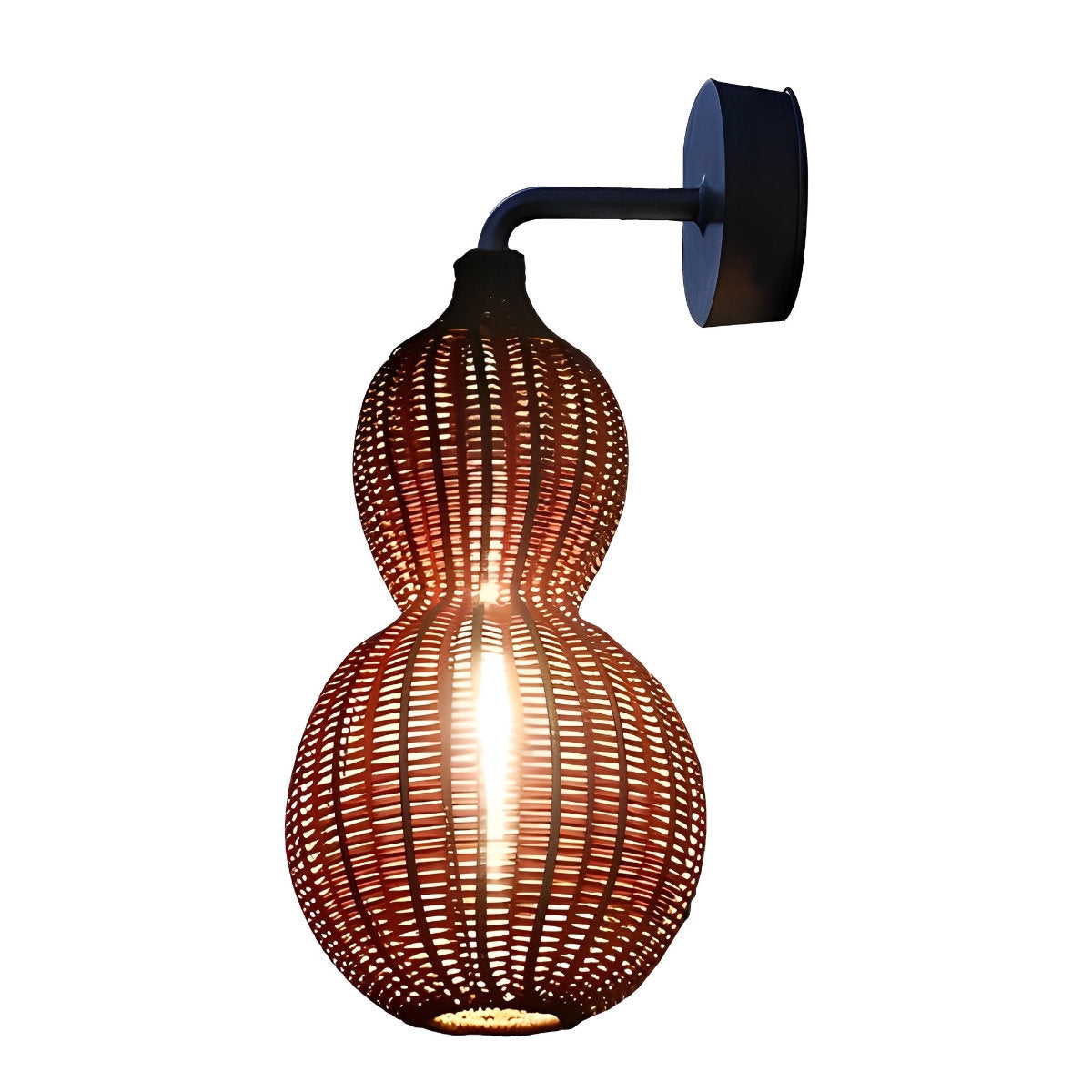 Natural Wicker Outdoor Hanging Porch Light Fixtures
