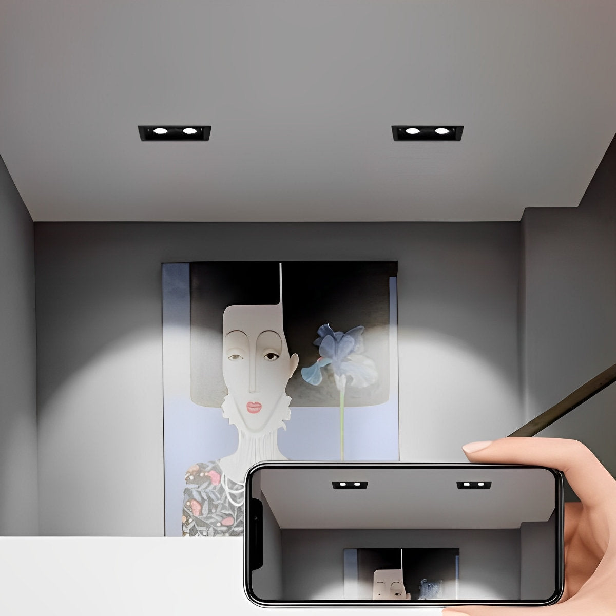 Slim LED Recessed Ceiling Spotlights with Dimmer