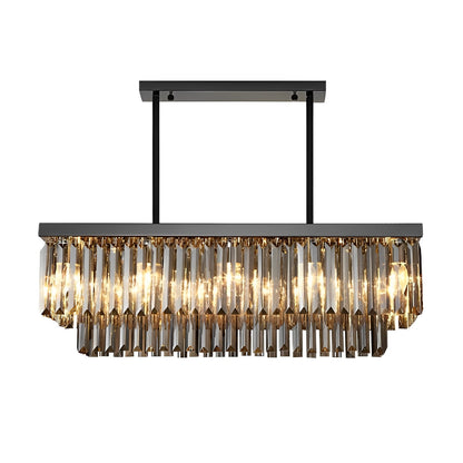 Sleek Glass LED 3-Level Dimmable Grey Pendant Light