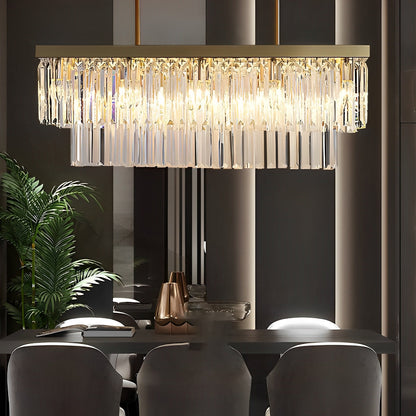 Modern 3 Level Dimmable Crystal LED Chandelier