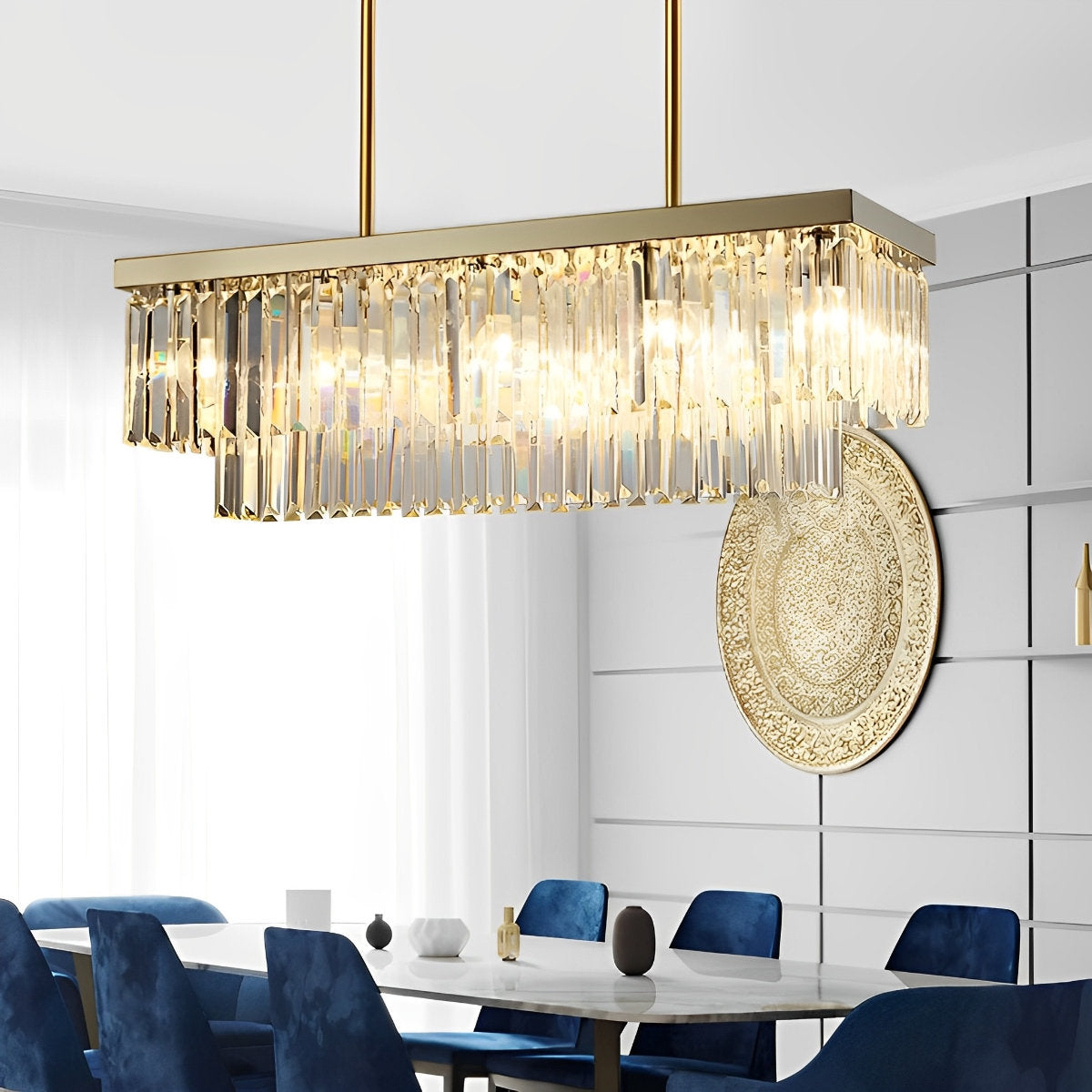 Modern 3 Level Dimmable Crystal LED Chandelier