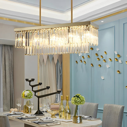 Modern 3 Level Dimmable Crystal LED Chandelier