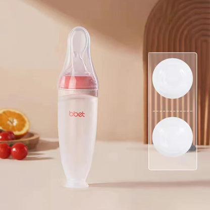 Baby Food Bottle with Soft Spoon