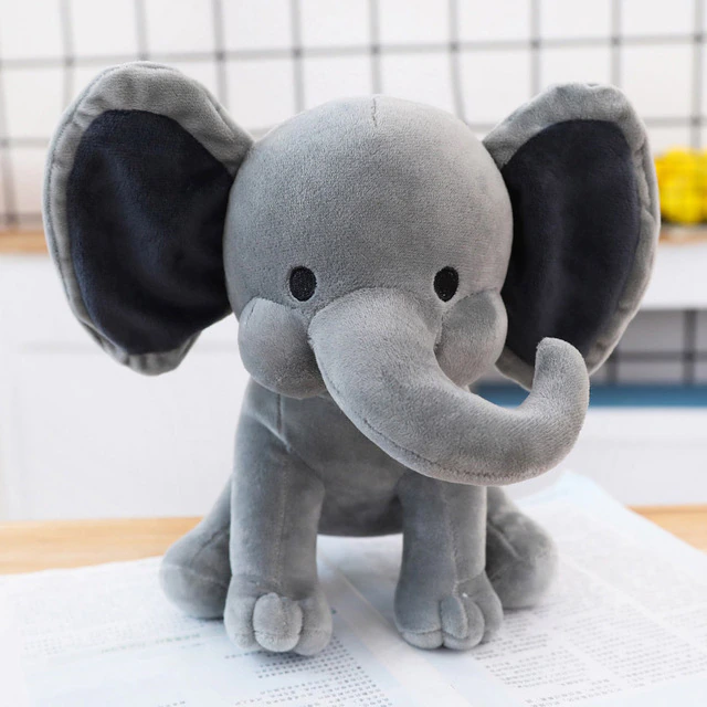 Soft Grey Elephant Baby Pillow Toy - Halri