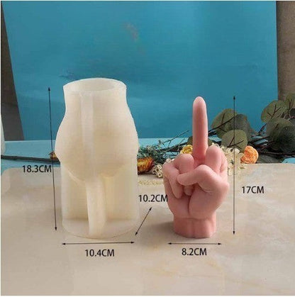 Funny Finger Gesture Artistic Candle Molds - Halri