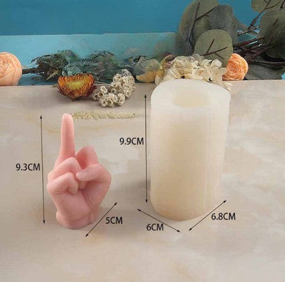 Funny Finger Gesture Artistic Candle Molds