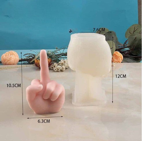Funny Finger Gesture Artistic Candle Molds