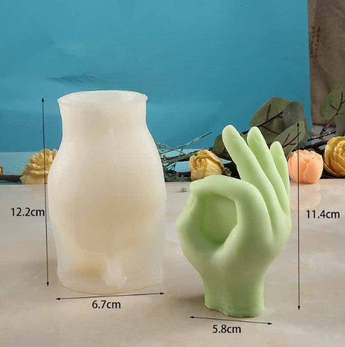 Funny Finger Gesture Artistic Candle Molds