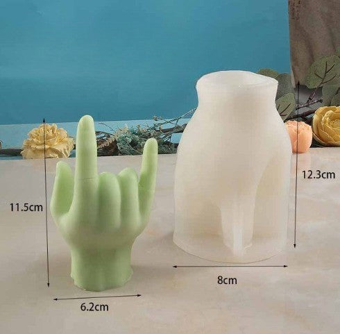 Funny Finger Gesture Artistic Candle Molds