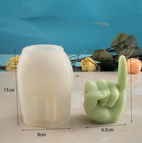 Funny Finger Gesture Artistic Candle Molds