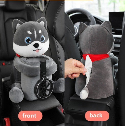 Soft Plush Armrest Tissue Box Holder