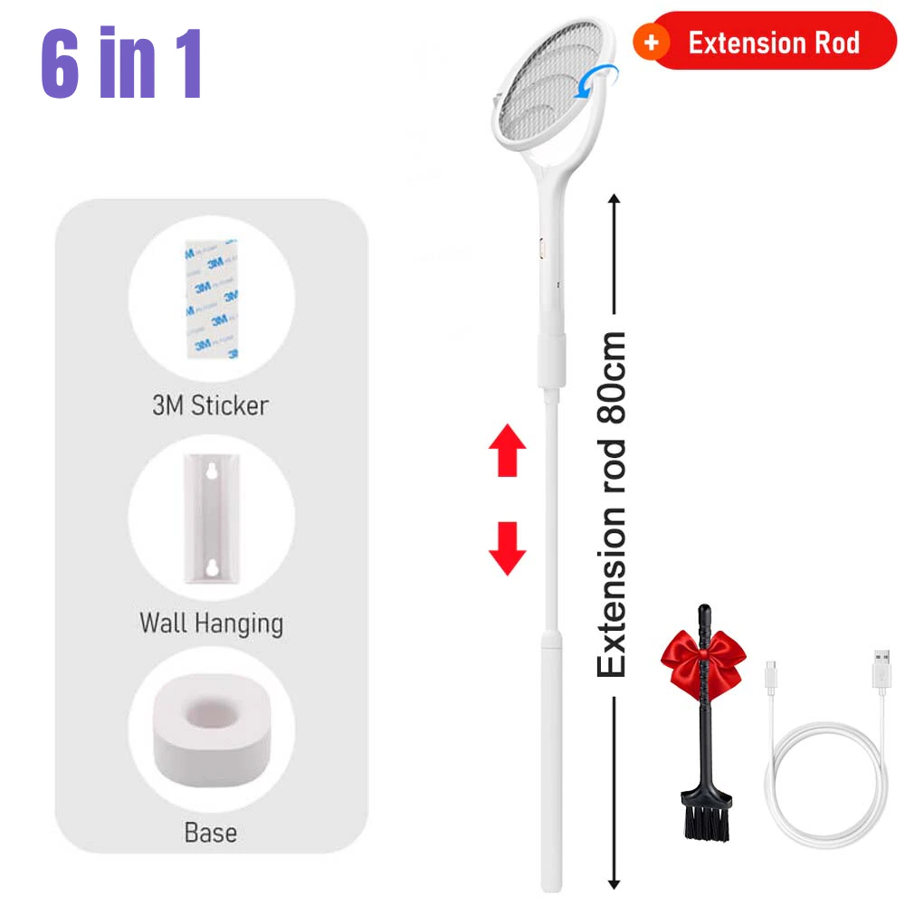 Portable 6in1 Rechargeable Bug Zapper Lamp