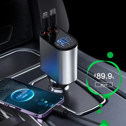 Compact 4 Port USB Car Charger