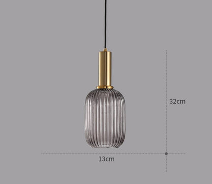 Vintage Glass Hanging Lamp
