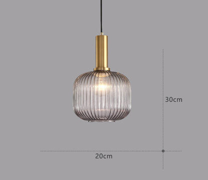 Vintage Glass Hanging Lamp