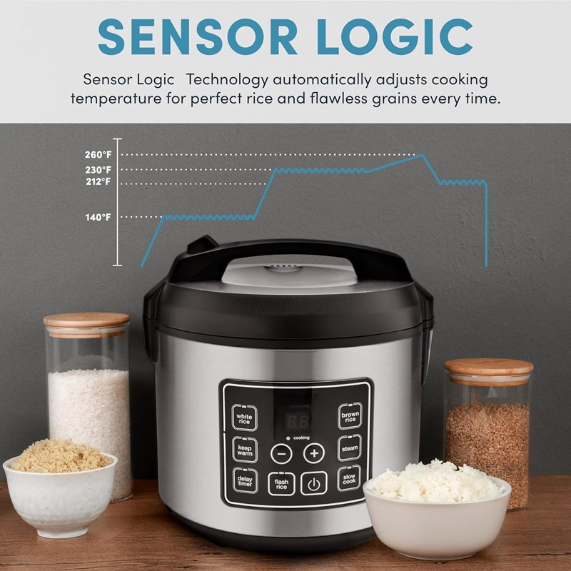 Large Capacity Digital Rice Cooker Stainless Steel Non Stick