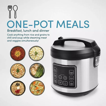 Large Capacity Digital Rice Cooker Stainless Steel Non Stick