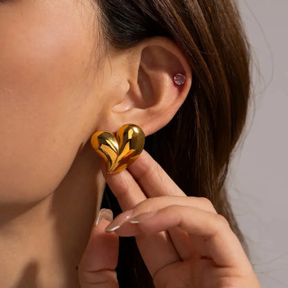 Sweet Heart Shaped Drop Earrings - Halri