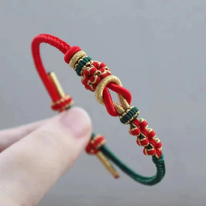 Bohemian Macrame Knot Charm Bracelet