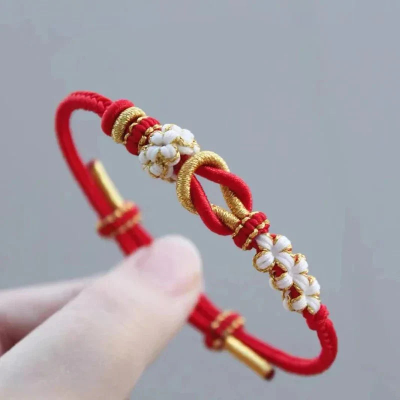 Bohemian Macrame Knot Charm Bracelet
