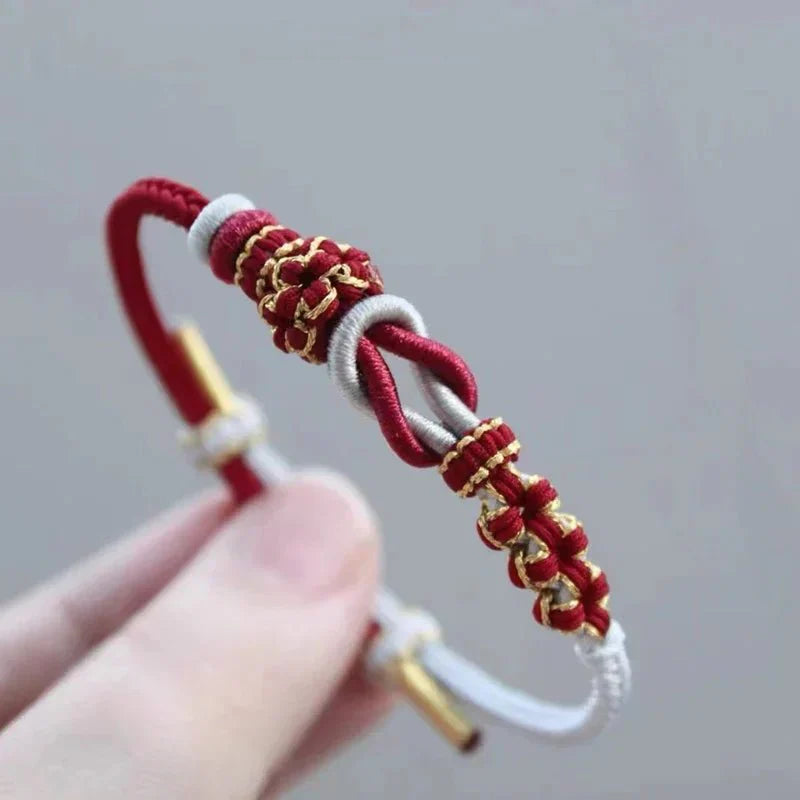 Bohemian Macrame Knot Charm Bracelet