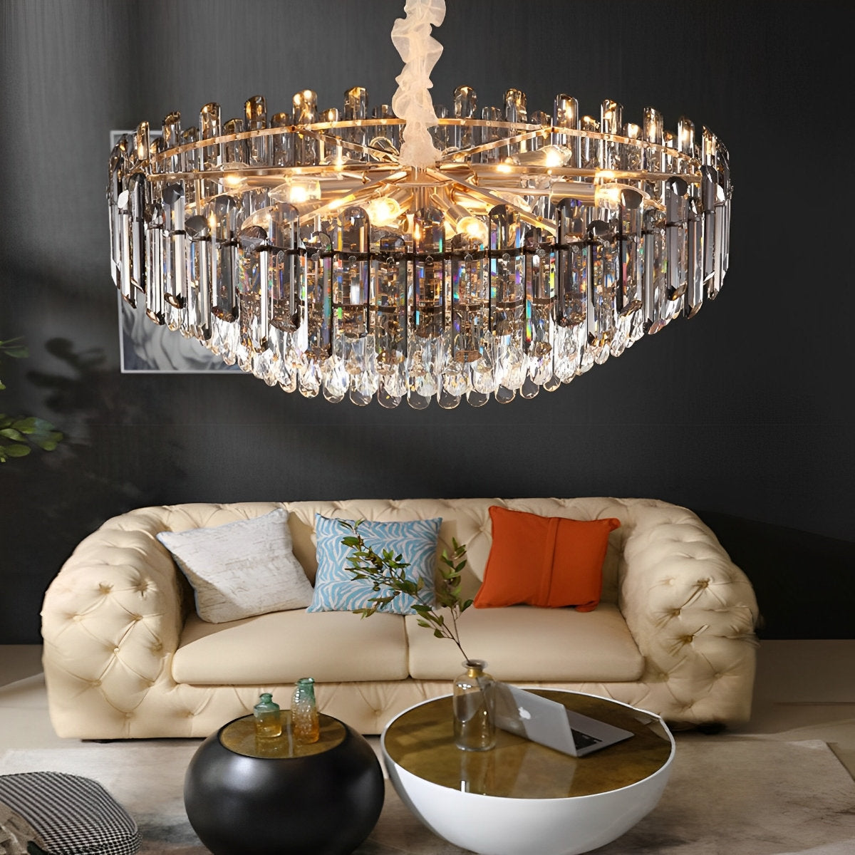 Luxurious Crystal Drop Pendant Chandelier