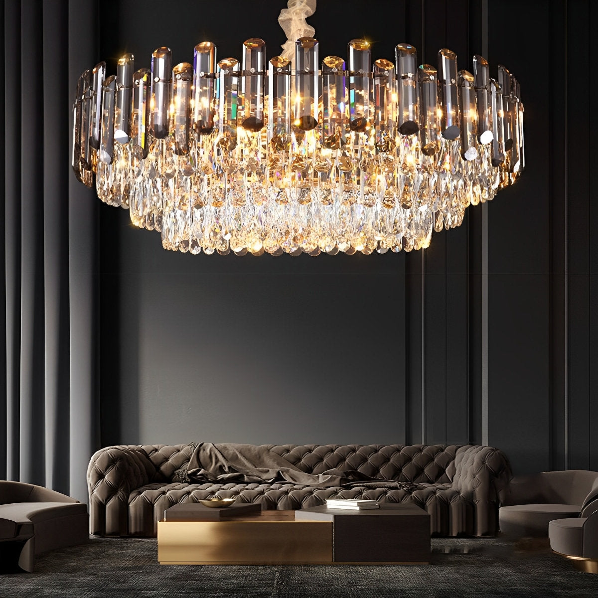 Luxurious Crystal Drop Pendant Chandelier