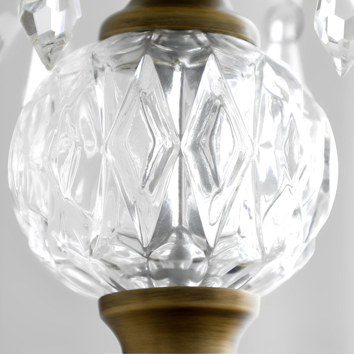 Vintage Floral Crystal Pendant Light Fixture