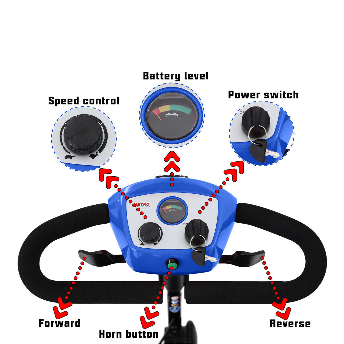 Compact Folding Power Scooter - Portable Electric Chair