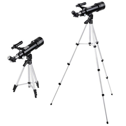 Astronomical Refractor Telescope 400/70mm 66x Magnification Refractive Eyepieces Tripod Beginners - Until Times Up