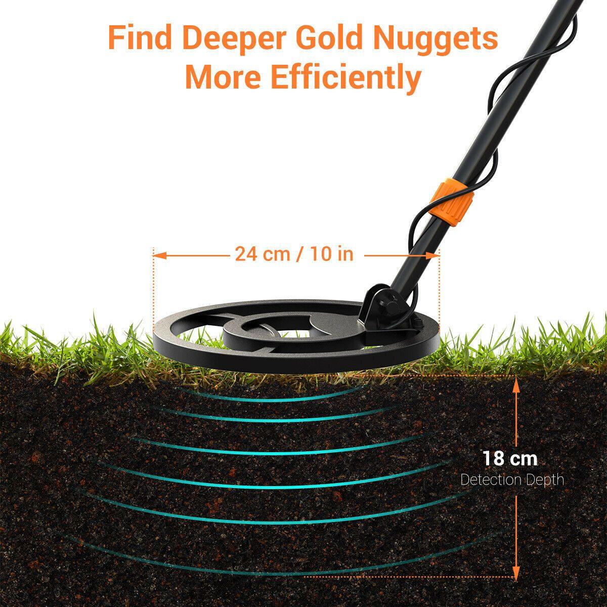 Portable Waterproof Metal Detector for Beach Treasure Hunting