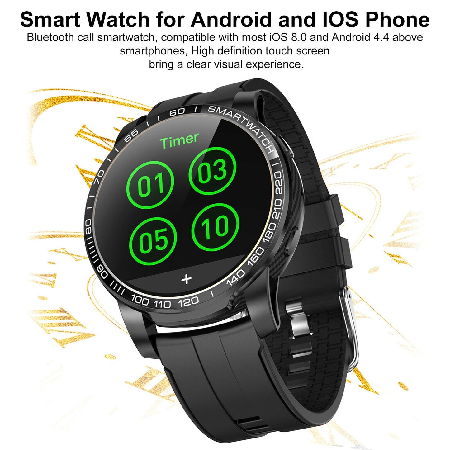 Water Resistant Fitness Tracker Watch with Heart Rate Monitor