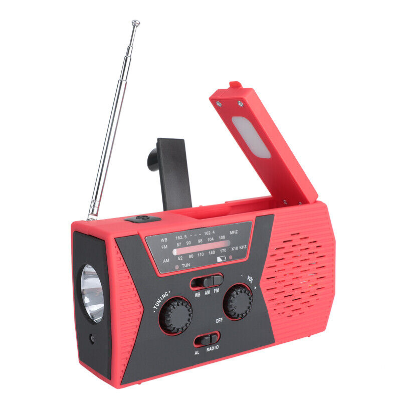 Portable Solar Hand Crank Weather Radio Charger