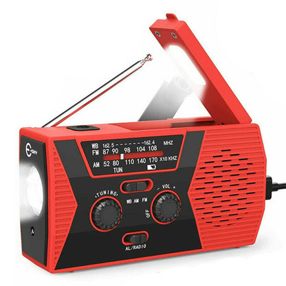 Portable Solar Hand Crank Weather Radio Charger