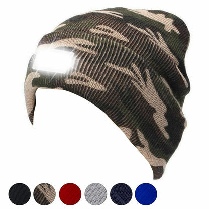 Bright LED Headband Running Light Beanie