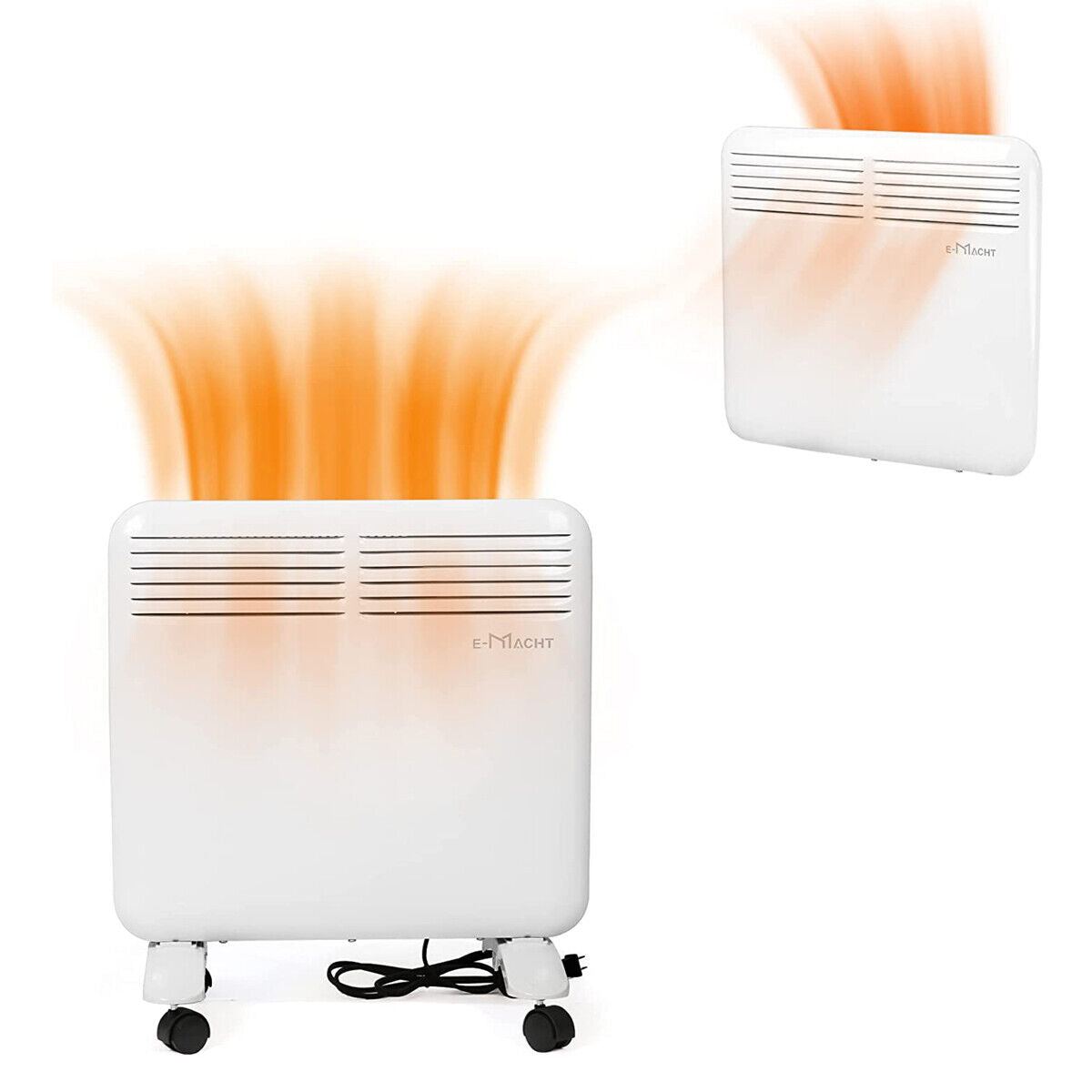 Compact Mobile Electric Heater With Casters