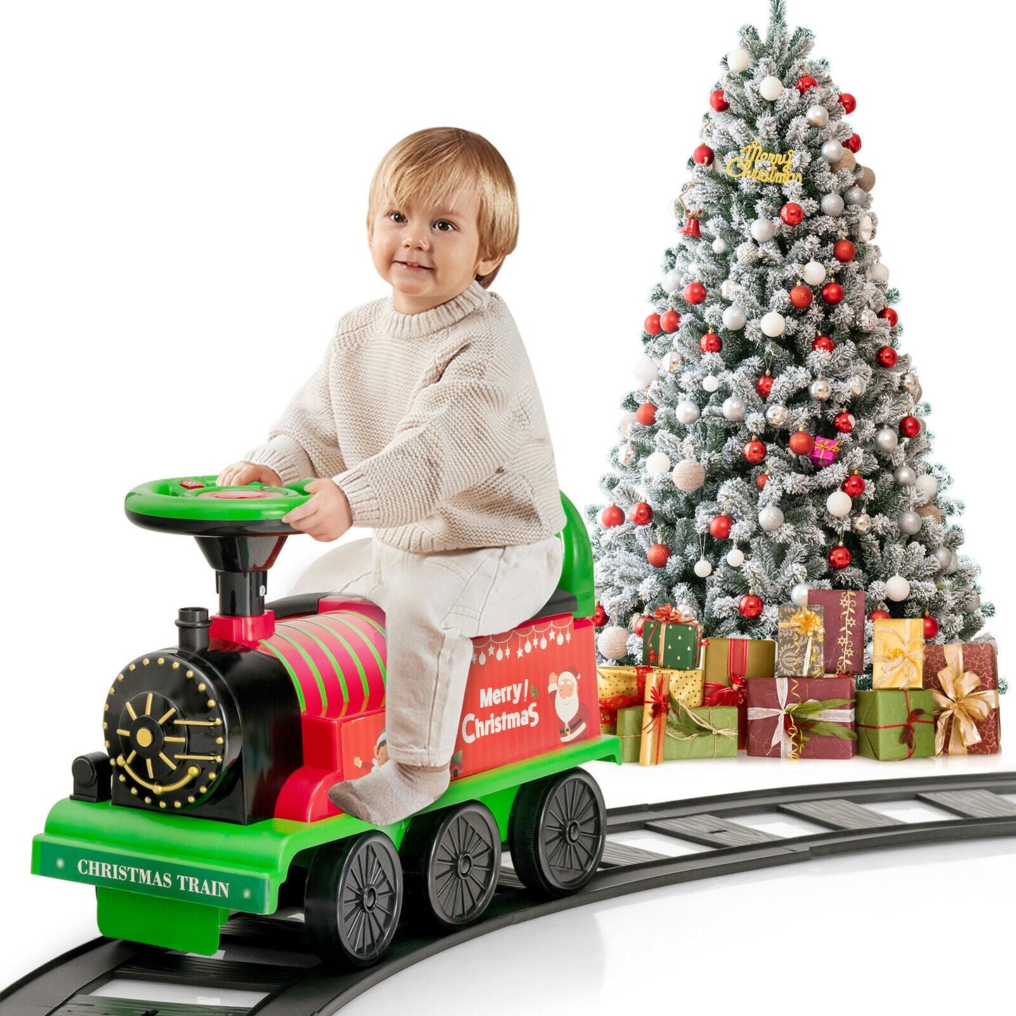 Fun Electric Ride On Train Set For Kids 6V