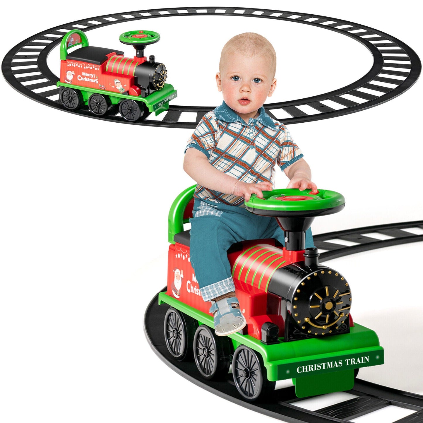 Fun Electric Ride On Train Set For Kids 6V