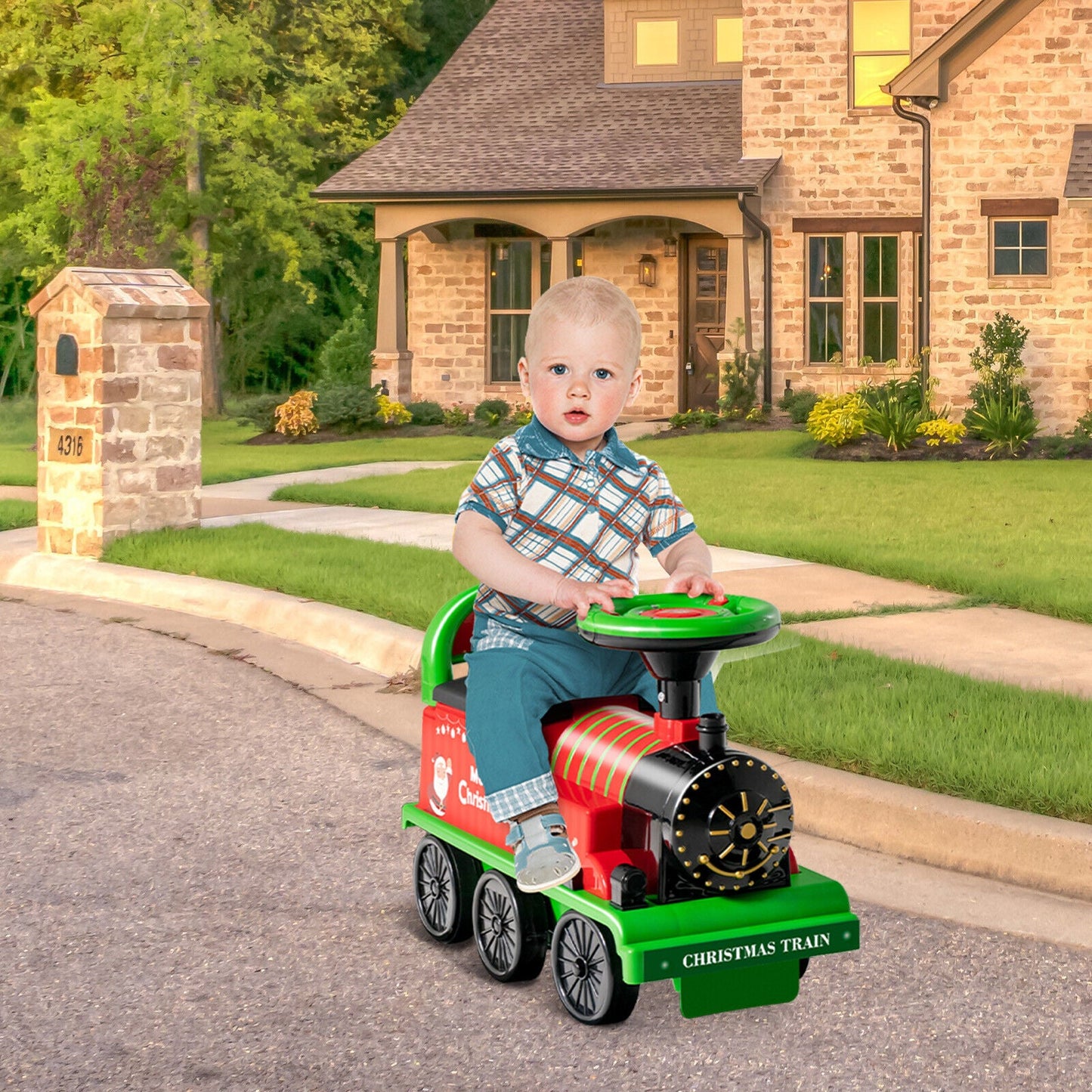 Fun Electric Ride On Train Set For Kids 6V