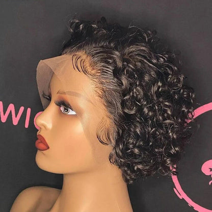 High Quality Curly Bob Lace Front Human Hair Wig