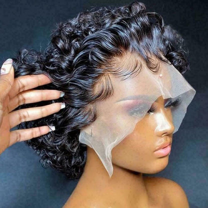 High Quality Curly Bob Lace Front Human Hair Wig