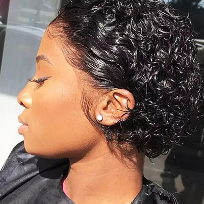 High Quality Curly Bob Lace Front Human Hair Wig