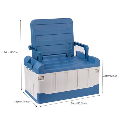 Large Foldable Storage Chest Box with Lid and Bench