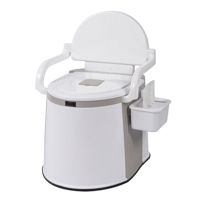 Compact Folding RV Camping Toilet with Support Handles