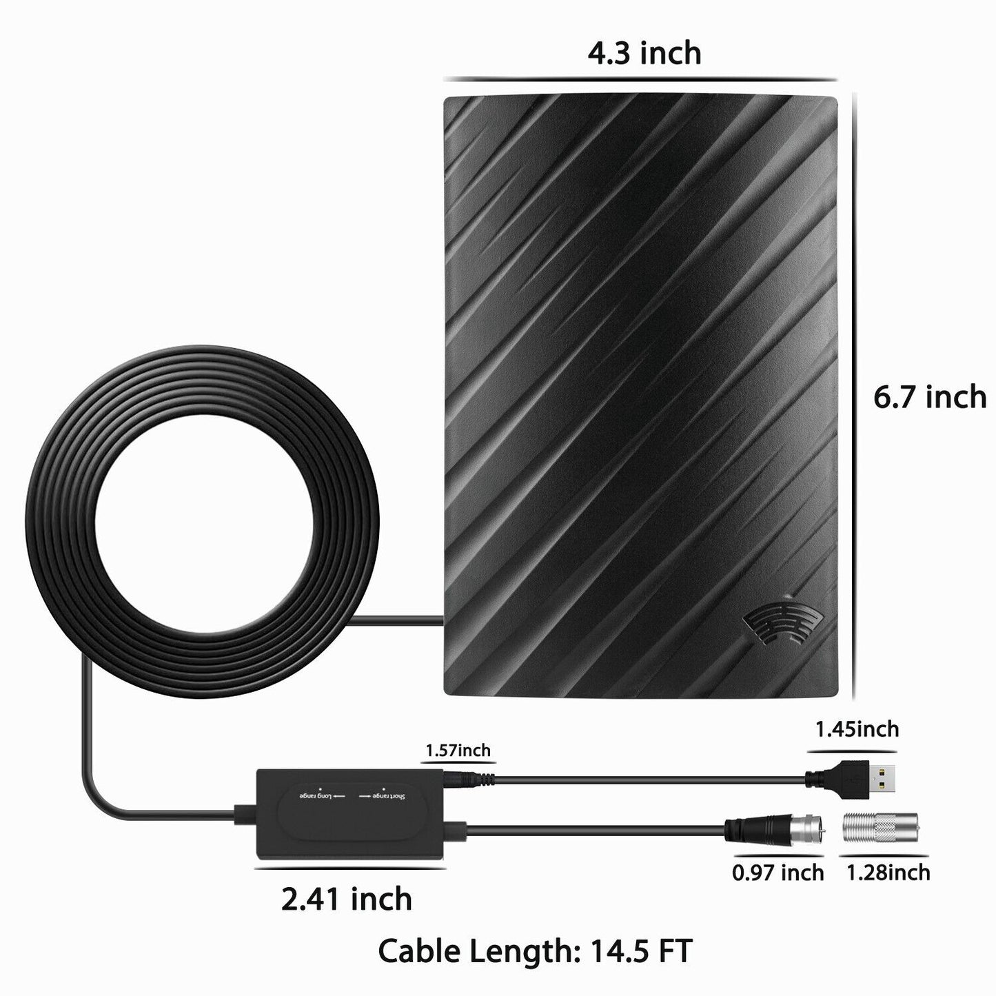 Strong Signal 4K TV Indoor Digital Antenna 600 Mile Range