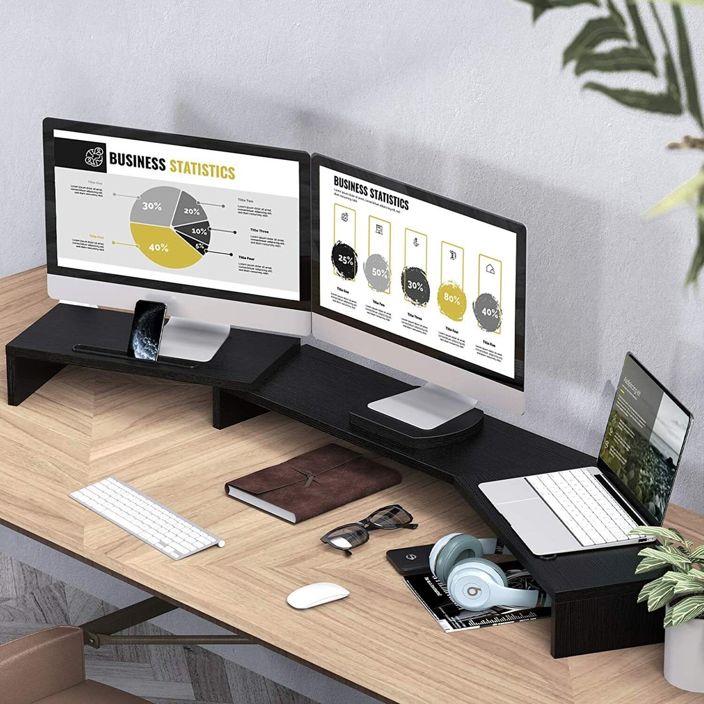 Ergonomic Multi Monitor Desk Mount for Laptop and PC